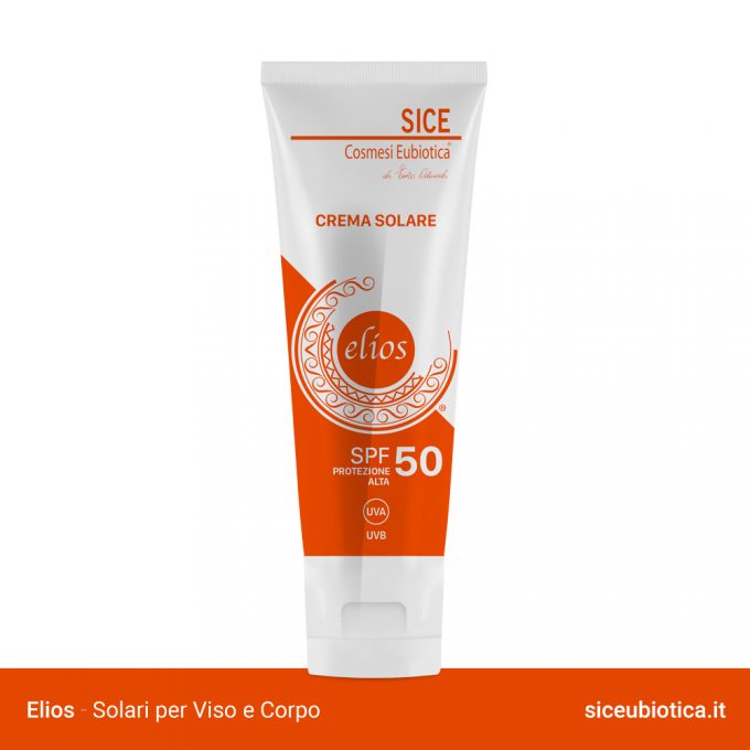 Linea Elios solari, crema solare protezione alta spf50 Sice eubiotica